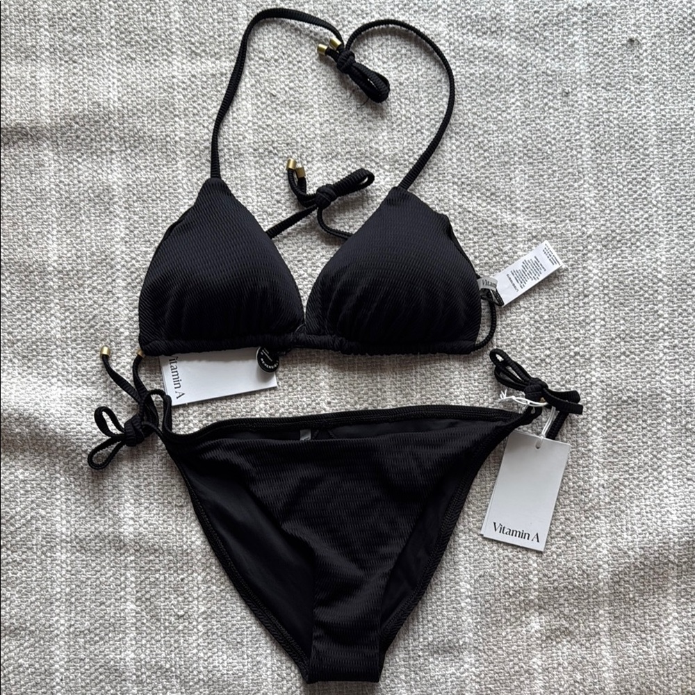 Vitamin A Black Bikini Set